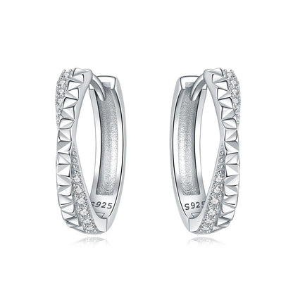 925 Sterling Silver Hoop Earrings – Minimalist Layered Huggie Earrings for Women