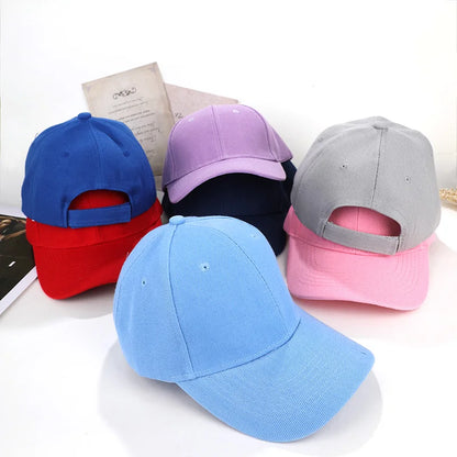Solid Color Baseball Cap – Casual Adjustable Sports Hat