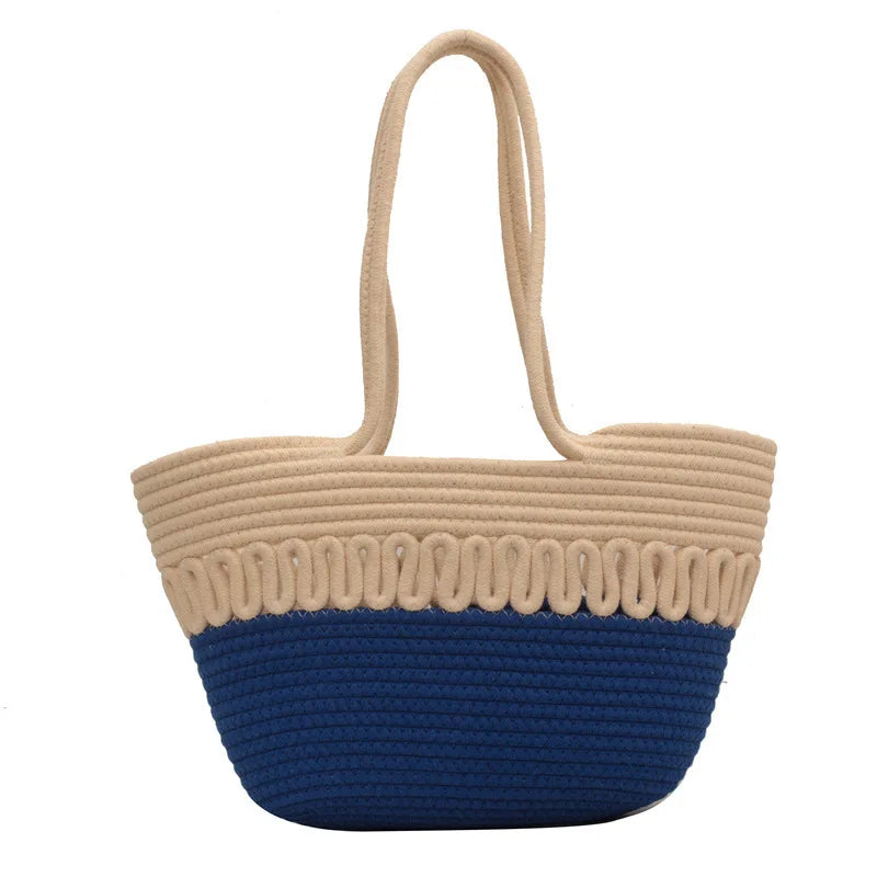 Shoulder Bag Summer Woven Bag Tote Bag Large Capacity Straw Bag for Summer Beach Holidays Women's Beach Bag Flower, Summer 2026