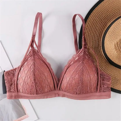 Sexy Lace Bralette for Women – Soft Wireless Push Up Bra