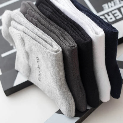 Bamboo Fiber Crew Socks – Soft Breathable Casual Dress Socks for Men & Women