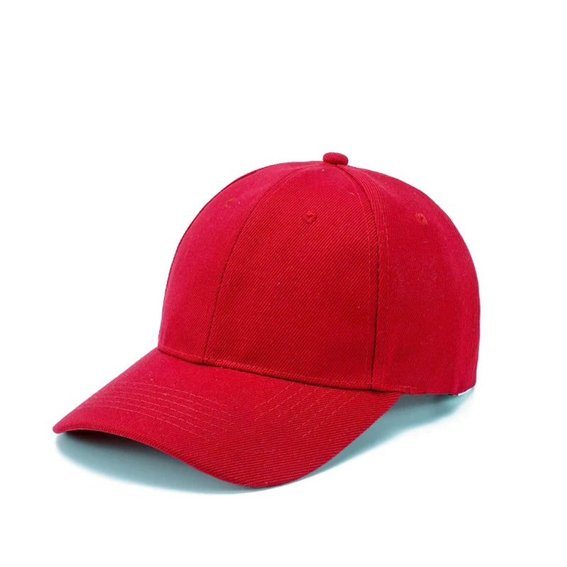 Solid Color Baseball Cap – Casual Adjustable Sports Hat