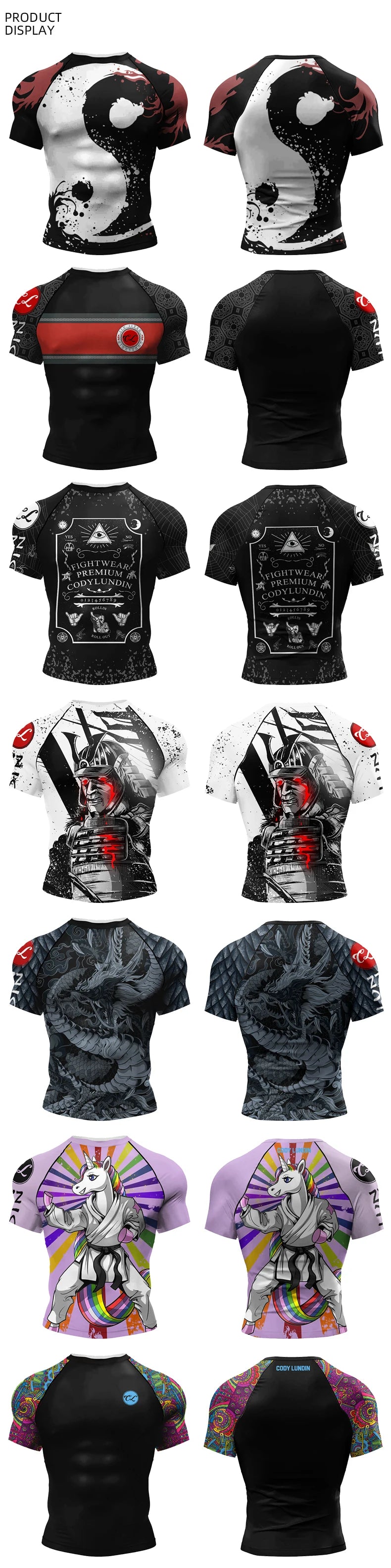 Pink BJJ Rash Guard Men Short Sleeve Jiu Jitsu Compression Training Shirt