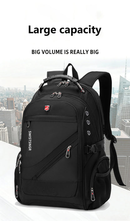 SWISSTSNGR Waterproof Backpack – Casual Laptop & College Bag