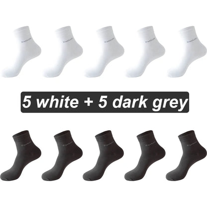 Bamboo Fiber Crew Socks – Soft Breathable Casual Dress Socks for Men & Women