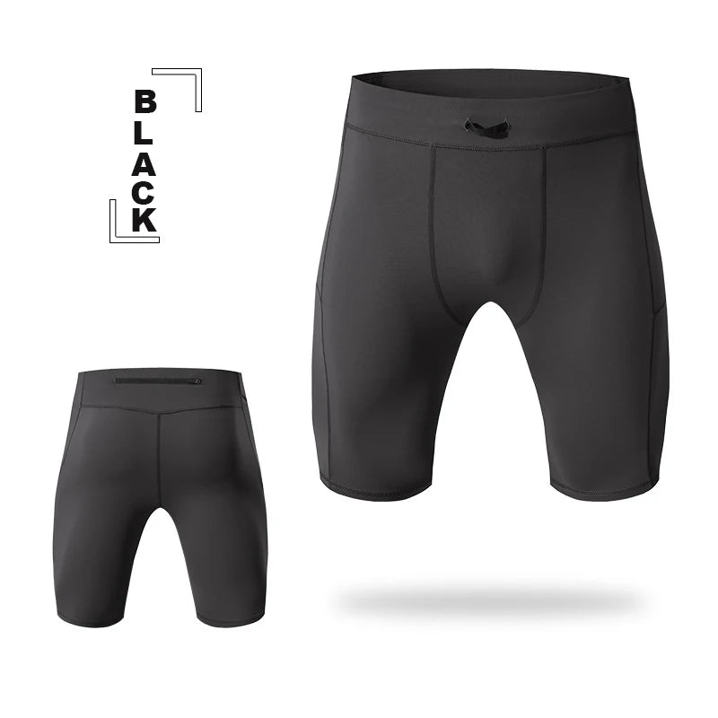 Men’s Compression Cycling Shorts – High Stretch Athletic Running Shorts for Gym & Training