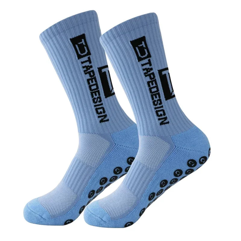Anti Slip Soccer Grip Socks – Athletic Compression Football Crew Socks