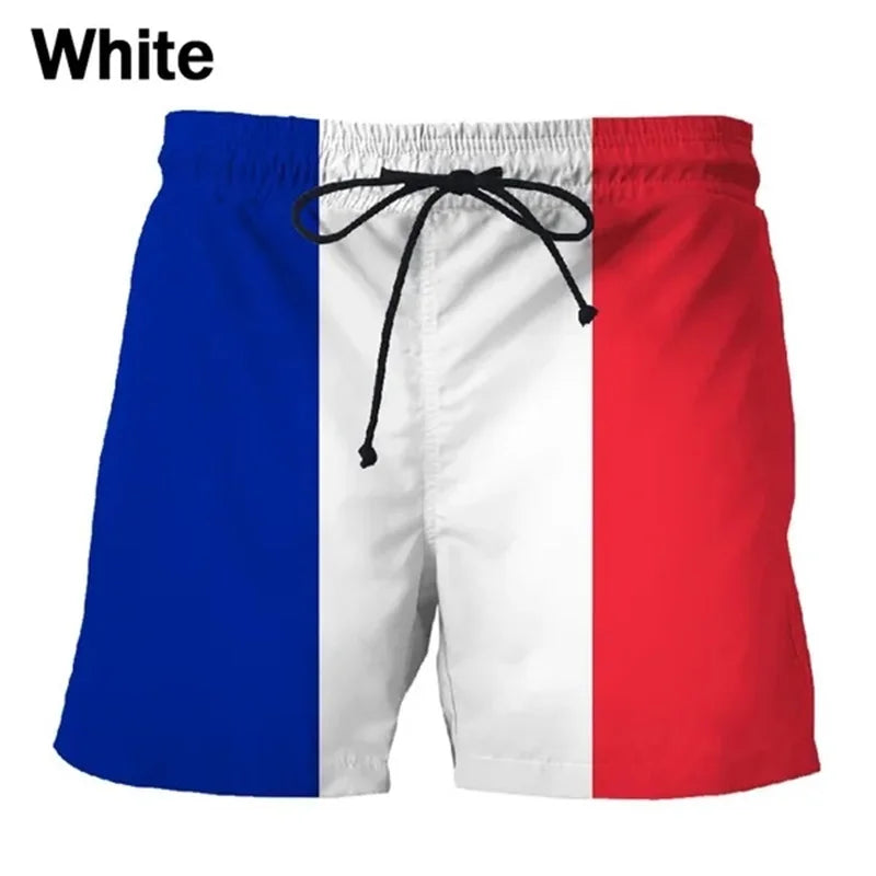 Men’s National Flag Swim Trunks – Quick Dry Beach Shorts