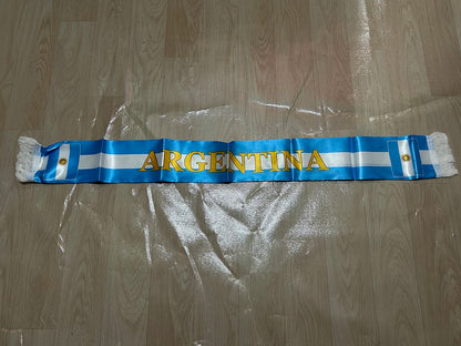 Argentina World Cup 2026 Fan Scarf | Double-Sided Satin Flag Scarf