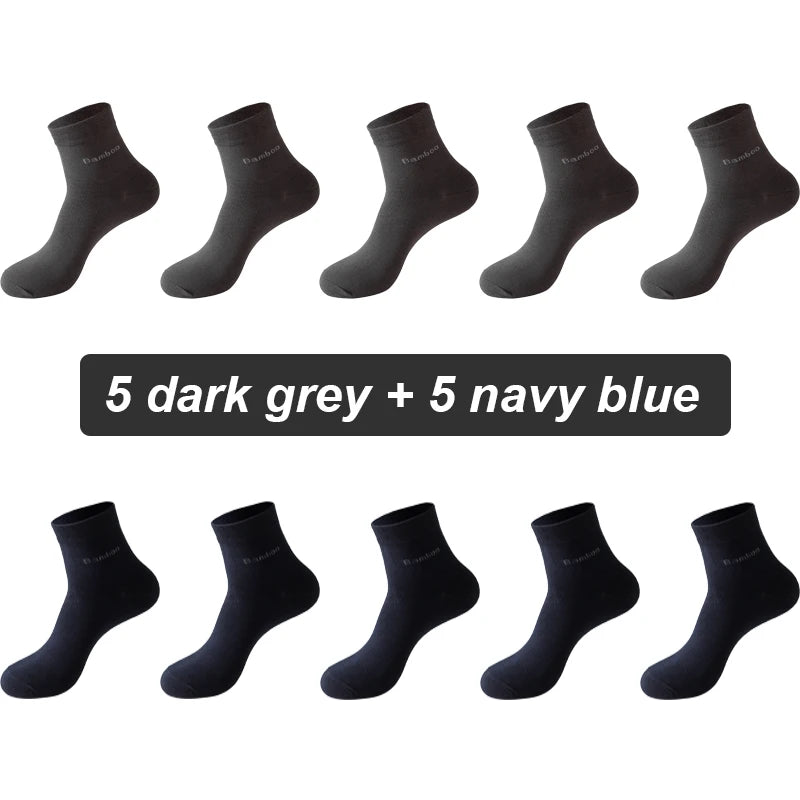 Bamboo Fiber Crew Socks – Soft Breathable Casual Dress Socks for Men & Women