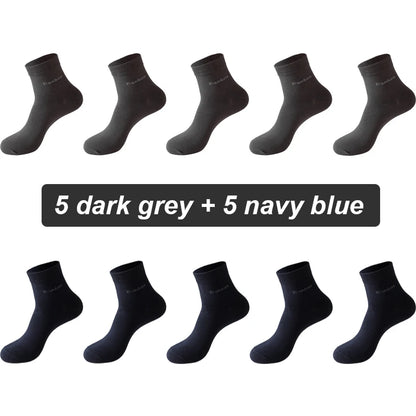 Bamboo Fiber Crew Socks – Soft Breathable Casual Dress Socks for Men & Women