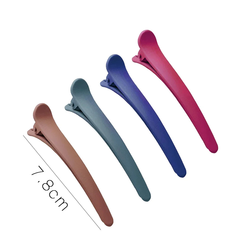 4Pcs/Set Matte Snap Hair Clips Set – Minimalist Colorful Korean Barrettes for Women & Girls