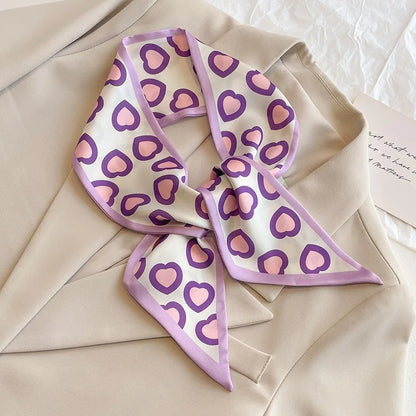 Vintage Paisley Hair Scarf for Women – Satin Headband Neck Tie Ribbon