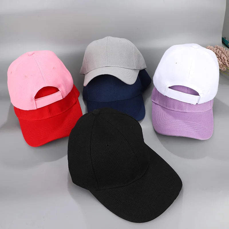 Solid Color Baseball Cap – Casual Adjustable Sports Hat