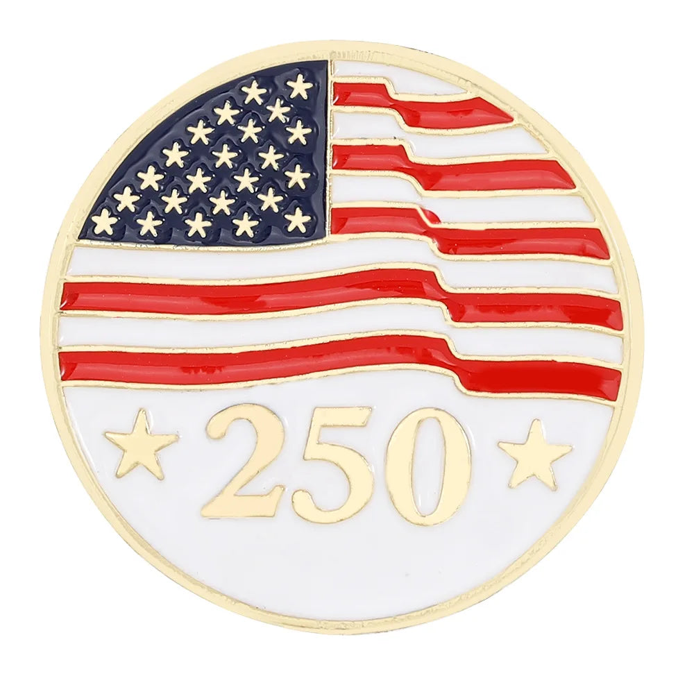 Limited Edition Patriot Pin – American Independence 250 Years Commemorative Enamel Brooch Badge Gift