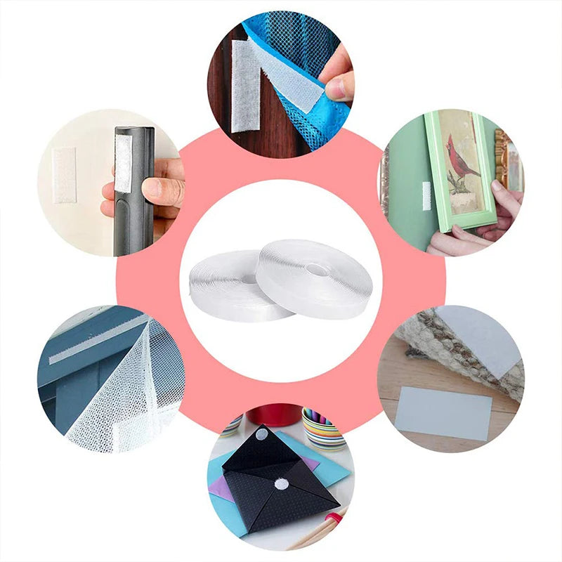 Heavy Duty Hook and Loop Tape – Self Adhesive Fastener Strip for Home & Office
