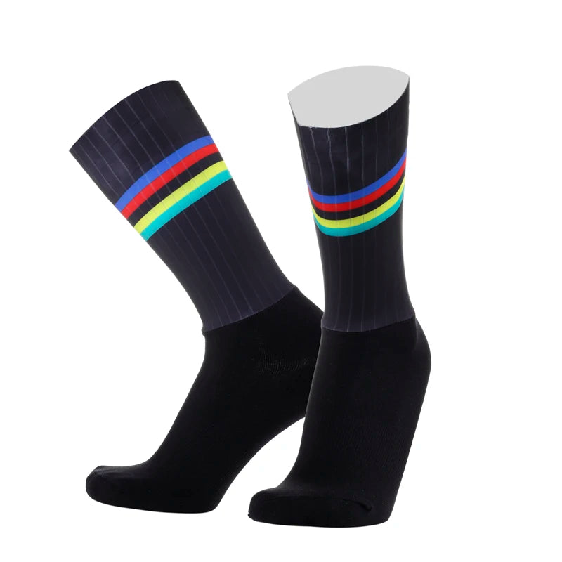 Breathable Mesh Cycling Socks – Lightweight Athletic Crew Sports Socks