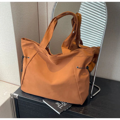 Minimalist Nylon Tote Bag – Large Capacity Casual Shoulder Handbag for Women