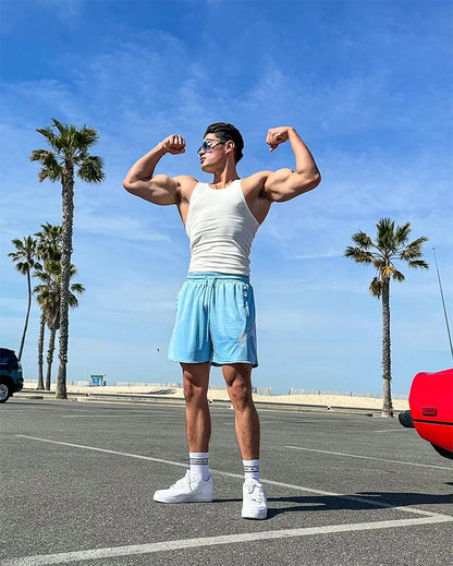 Men’s Casual Athletic Shorts – Lightweight Drawstring Gym Shorts Summer Streetwear for Men