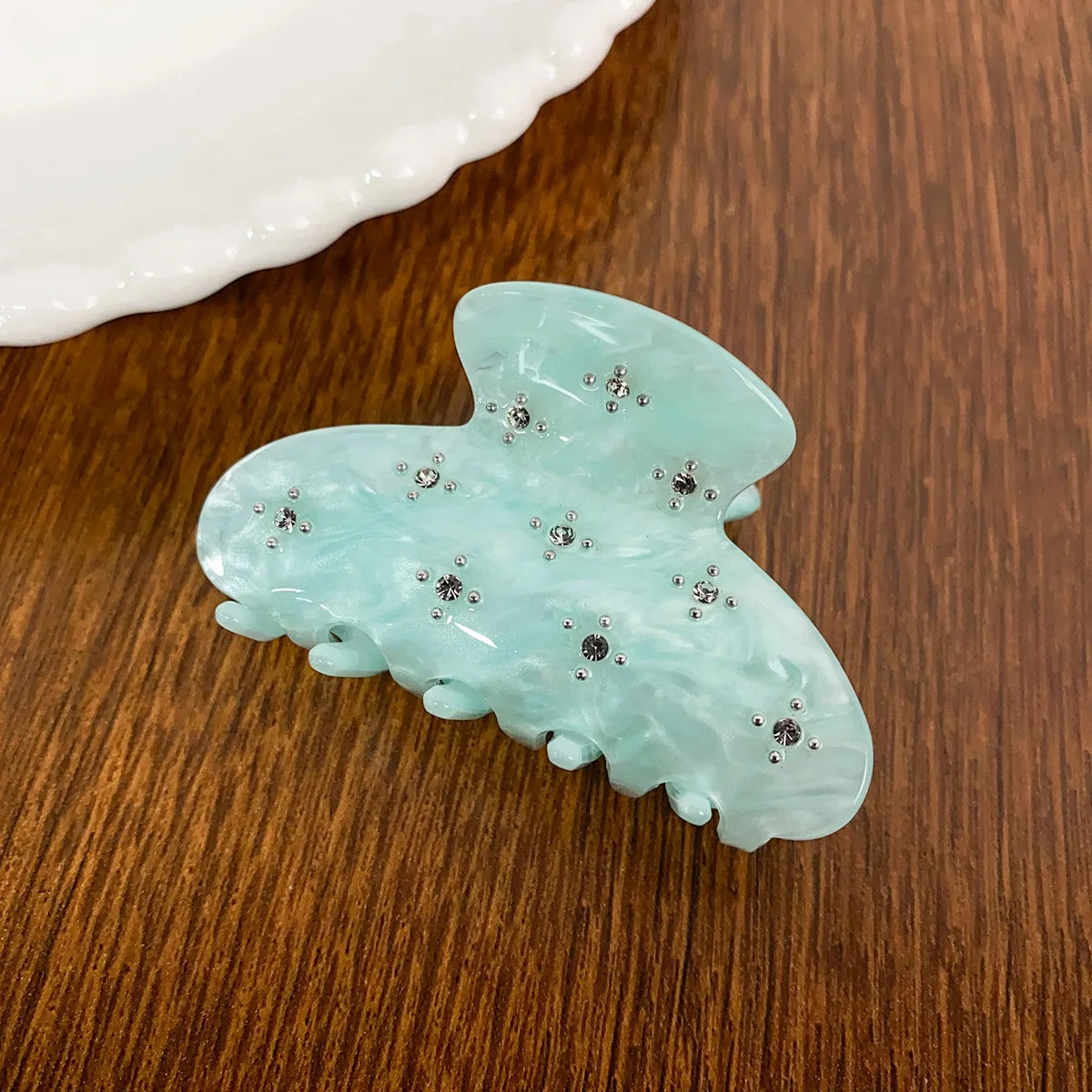 1pc Diamond inlay, high-end feel, light luxury style, flower clip, personalized atmosphere, simple hair clip, hair accessory
