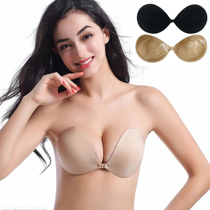 Invisible Strapless Adhesive Push-Up Silicone Bra