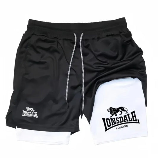 Men’s 2 in 1 Gym Shorts – Compression Layer Athletic Running Shorts Workout Sportswear for Men