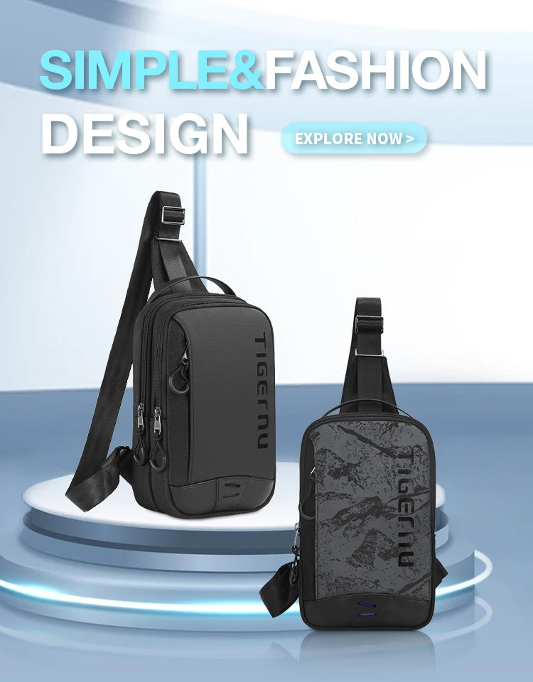 TIGERNU Laptop Backpack for Men – Waterproof Business Travel Backpack