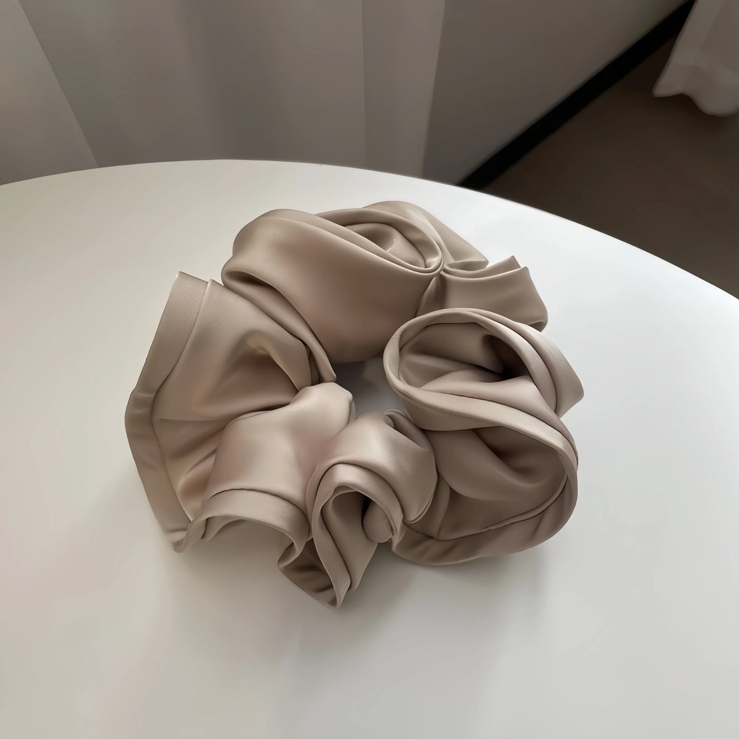 Oversized Satin Scrunchies – Large Soft Hair Ties for Women