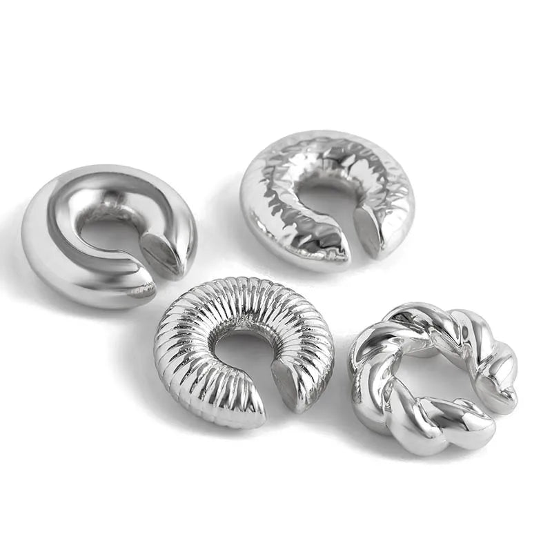 Chunky Hoop Earrings – Gold & Silver Statement Earrings