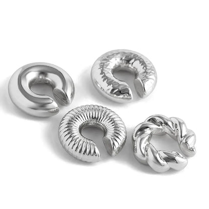 Chunky Hoop Earrings – Gold & Silver Statement Earrings