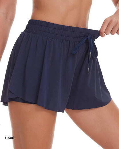 Women’s Flowy Athletic Shorts – High Waisted Lightweight Workout Skort Shorts for Running & Yoga