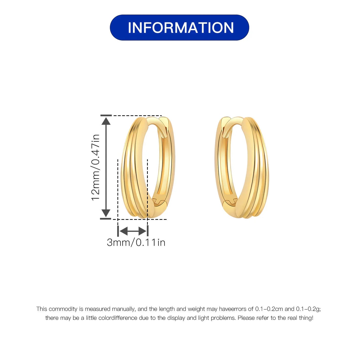 925 Sterling Silver Hoop Earrings – Minimalist Layered Huggie Earrings for Women