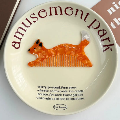 Cute Animal & Fruit Hair Comb Collection – Kawaii Acetate Detangling Comb for Women, Kids & Aesthetic Accessories