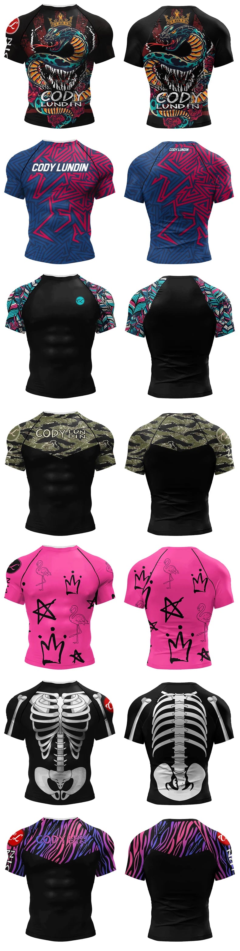 Pink BJJ Rash Guard Men Short Sleeve Jiu Jitsu Compression Training Shirt