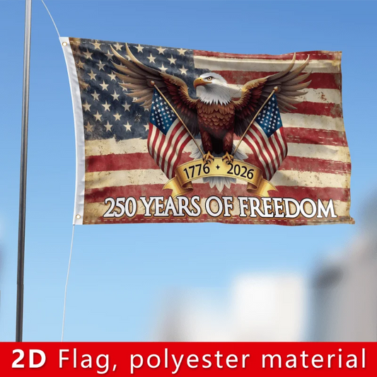 USA 250 Years of Freedom Eagle Flag – 1776–2026 Patriotic Outdoor Banner