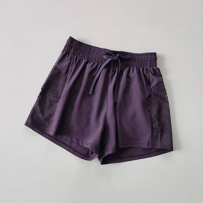 Women’s Quick Dry Running Shorts – Lightweight Athletic Workout Shorts with Mesh Panels for Fitness & Yoga