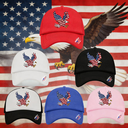 USA Eagle Print Baseball Cap – Adjustable Patriotic Hat