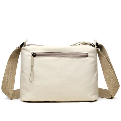 Minimalist Crossbody Shoulder Bag – Lightweight Casual Nylon Messenger Bag for Women