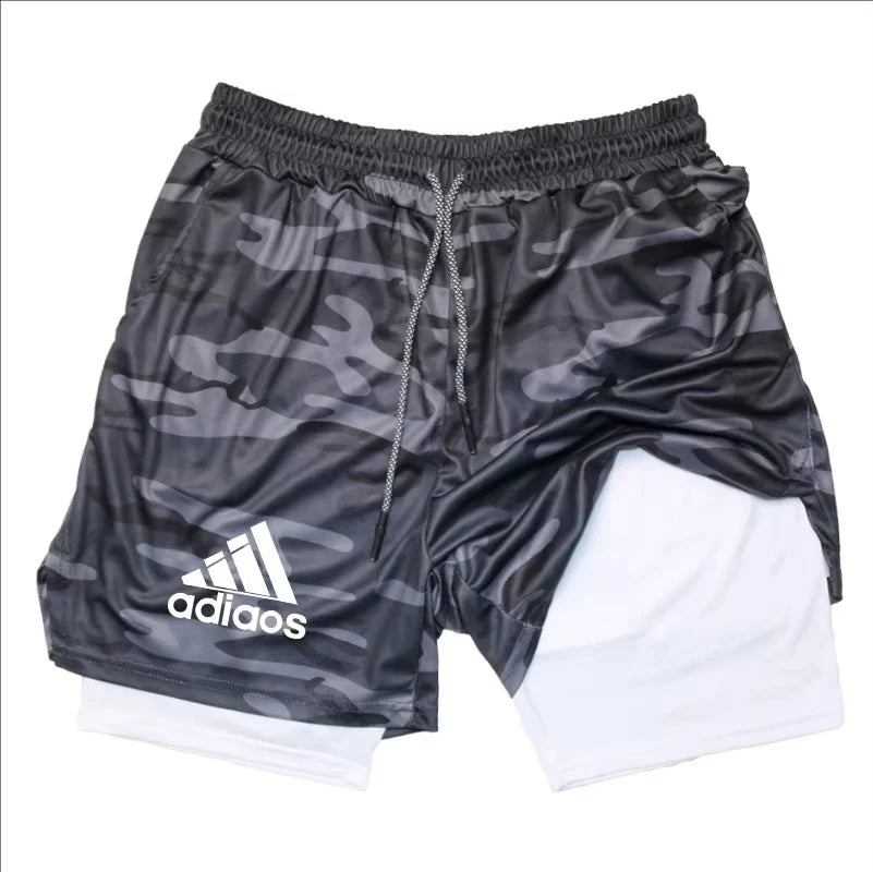 Men’s 2 in 1 Athletic Shorts – Compression Running Gym Shorts Quick Dry Sportswear for Men