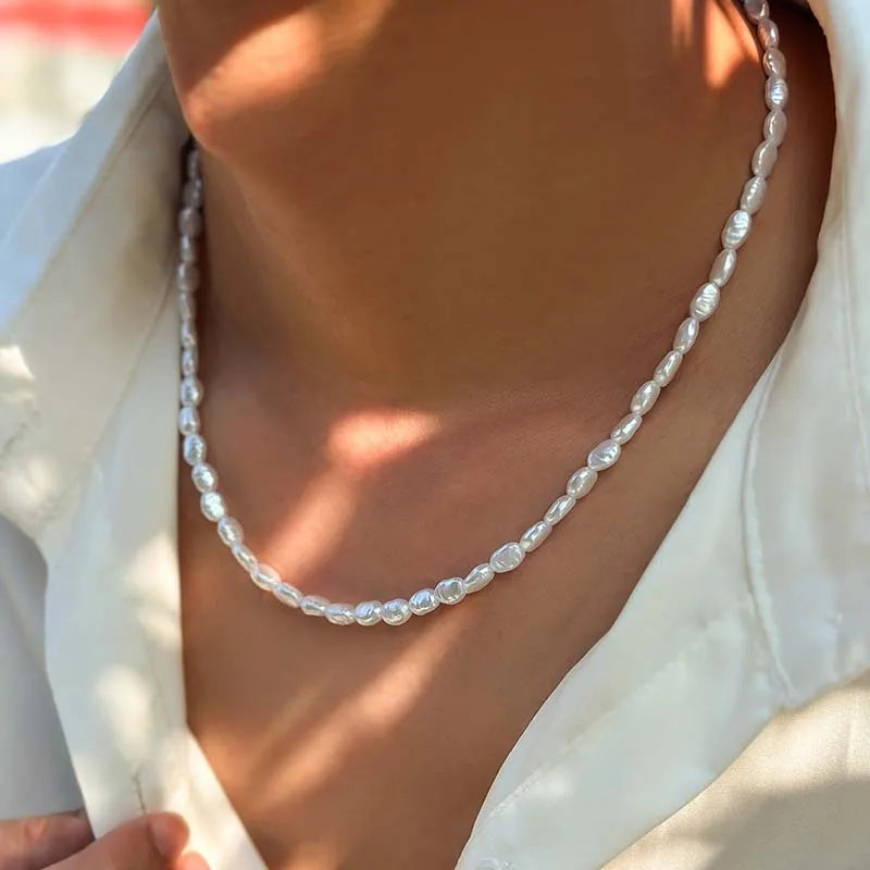 Natural Freshwater Pearl Bracelet – Minimalist Beaded Jewelry