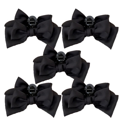 Satin Bow Hair Clip Set – Cute Coquette Ribbon Barrettes for Women & Girls