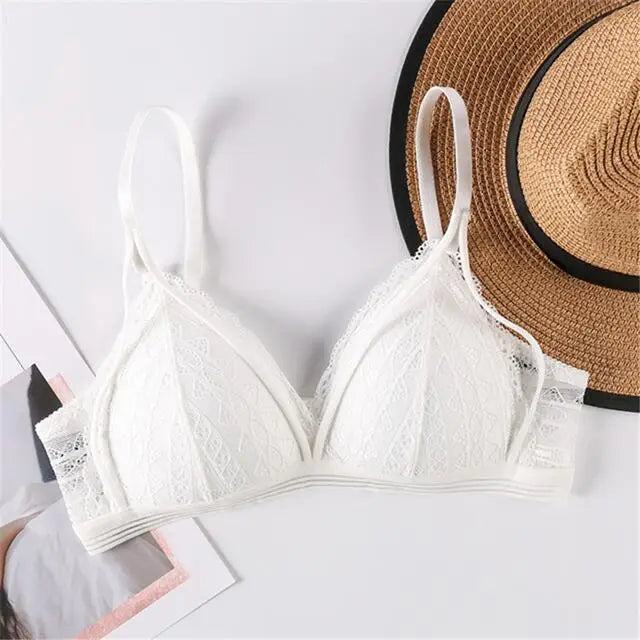 Sexy Lace Bralette for Women – Soft Wireless Push Up Bra