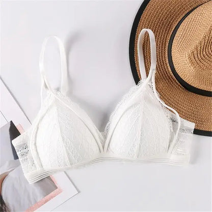 Sexy Lace Bralette for Women – Soft Wireless Push Up Bra