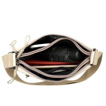 Minimalist Crossbody Shoulder Bag – Lightweight Casual Nylon Messenger Bag for Women