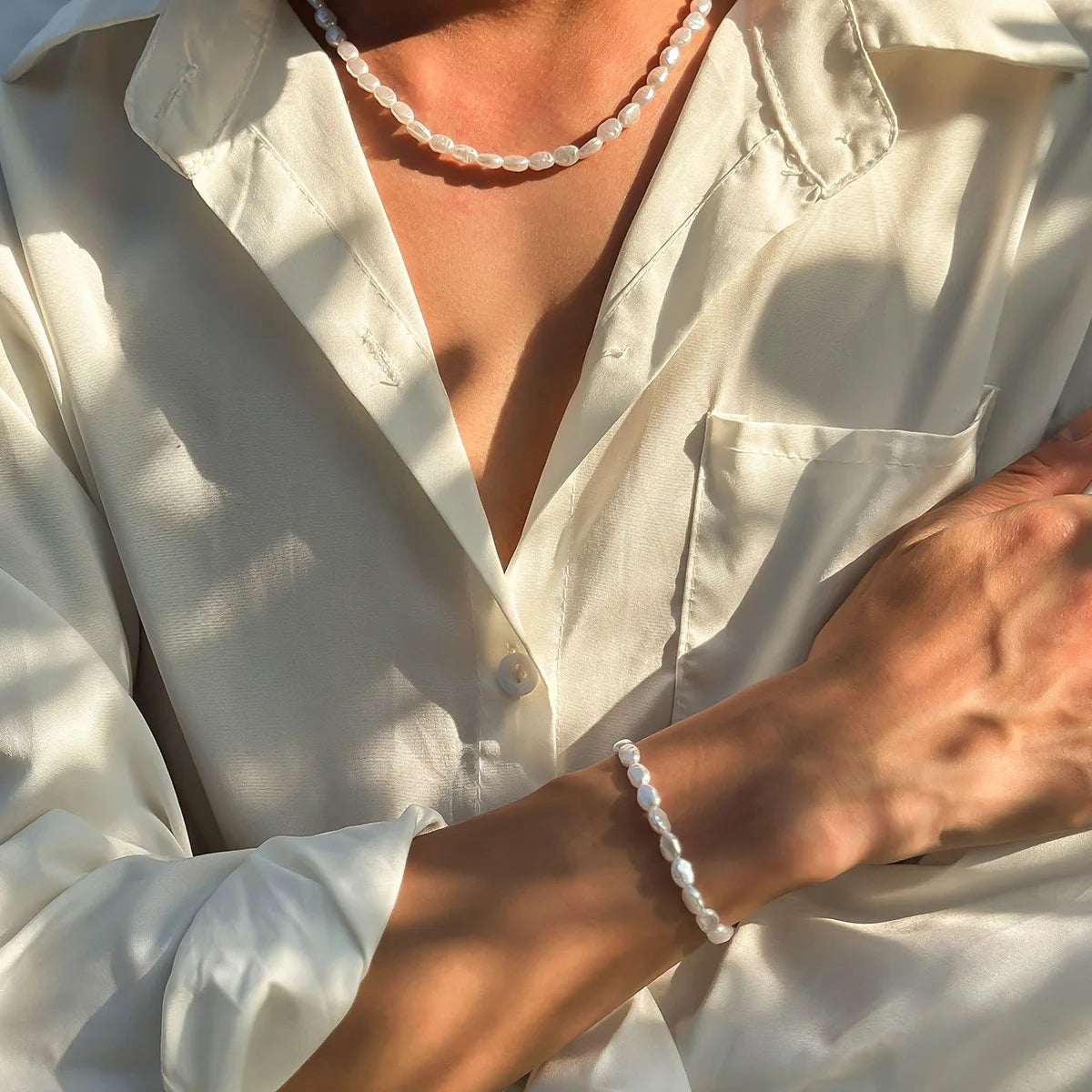 Natural Freshwater Pearl Bracelet – Minimalist Beaded Jewelry