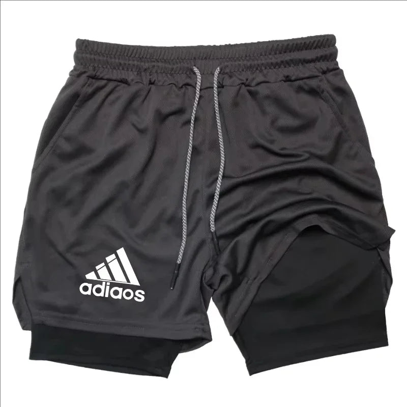 Men’s 2 in 1 Athletic Shorts – Compression Running Gym Shorts Quick Dry Sportswear for Men