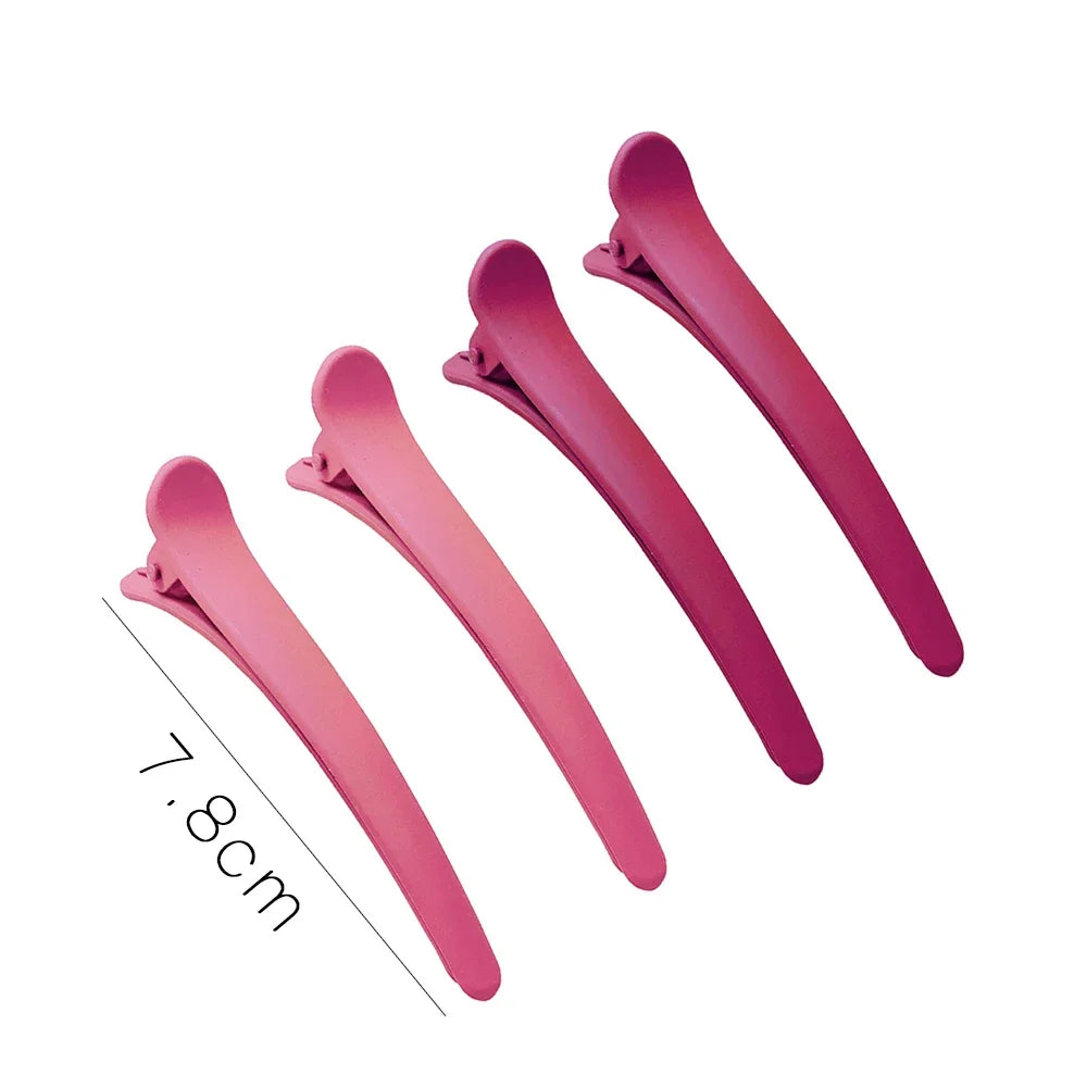 4Pcs/Set Matte Snap Hair Clips Set – Minimalist Colorful Korean Barrettes for Women & Girls
