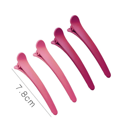4Pcs/Set Matte Snap Hair Clips Set – Minimalist Colorful Korean Barrettes for Women & Girls
