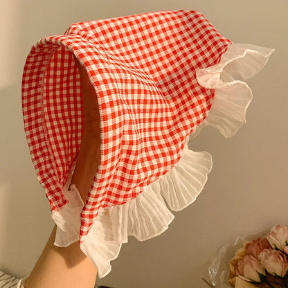 Vintage Lace Headscarf – Cottagecore Floral Hair Scarf, Elegant Triangle Headband for Women