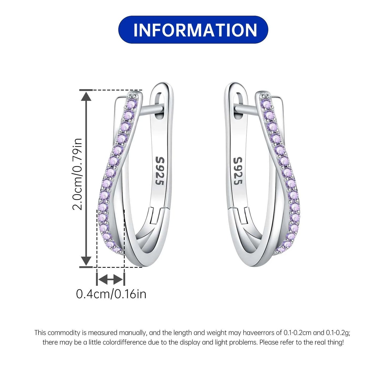 925 Sterling Silver Hoop Earrings – Minimalist Layered Huggie Earrings for Women